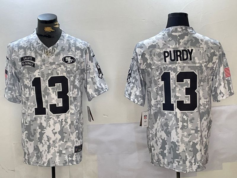 Men San Francisco 49ers #13 Purdy Nike Arctic Camo 2024 Salute to Service Limited NFL Jersey->indianapolis colts->NFL Jersey